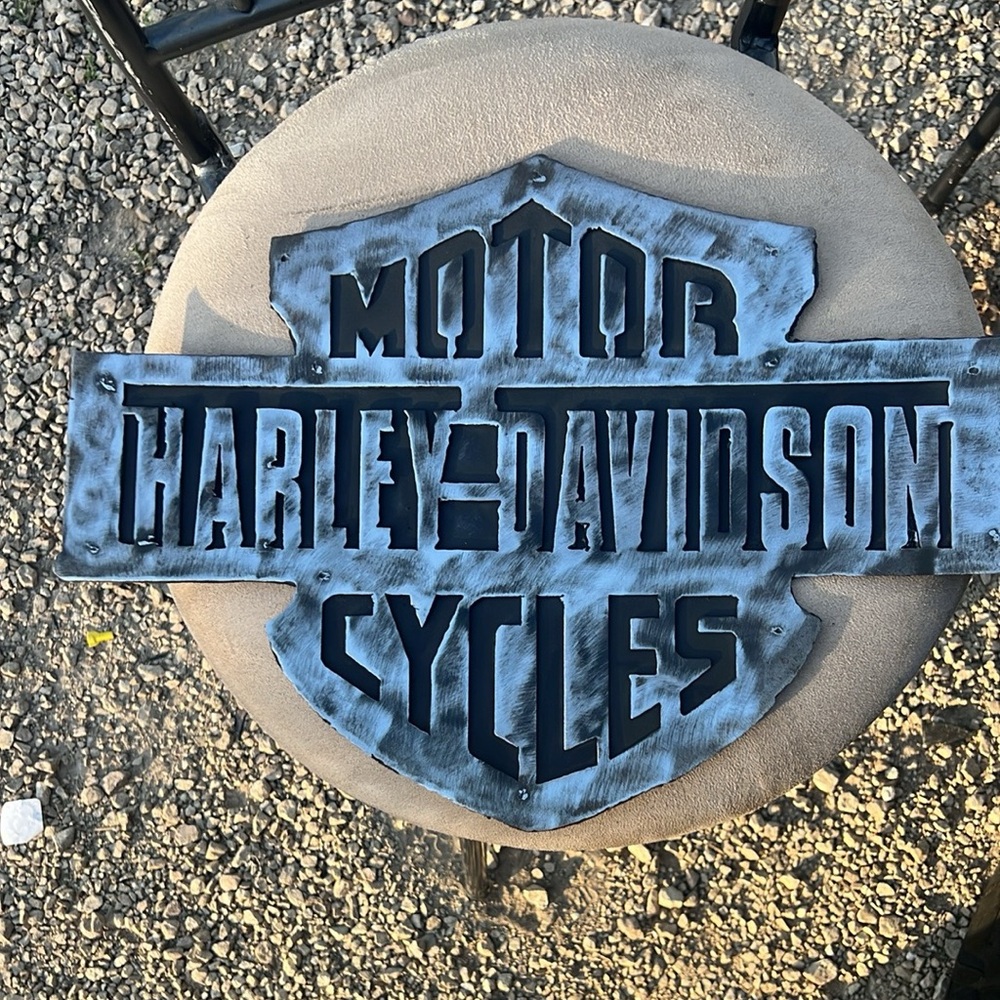 Custom metal Harley Davidson sign